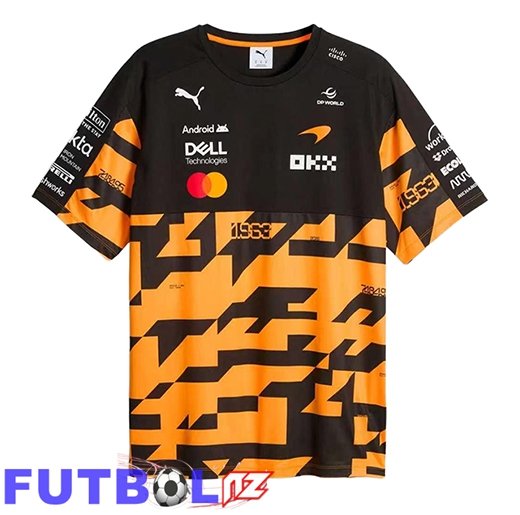 T-Shirt F1 McLaren Team Negro/Naranja 2026