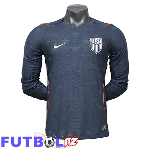 Camisetas De Futbol Estados Unidos Segunda Manga Larga Copa Del Mundo 2026