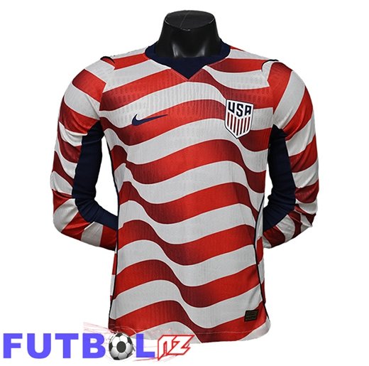 Camisetas De Futbol Estados Unidos Primera Manga Larga Copa Del Mundo 2026