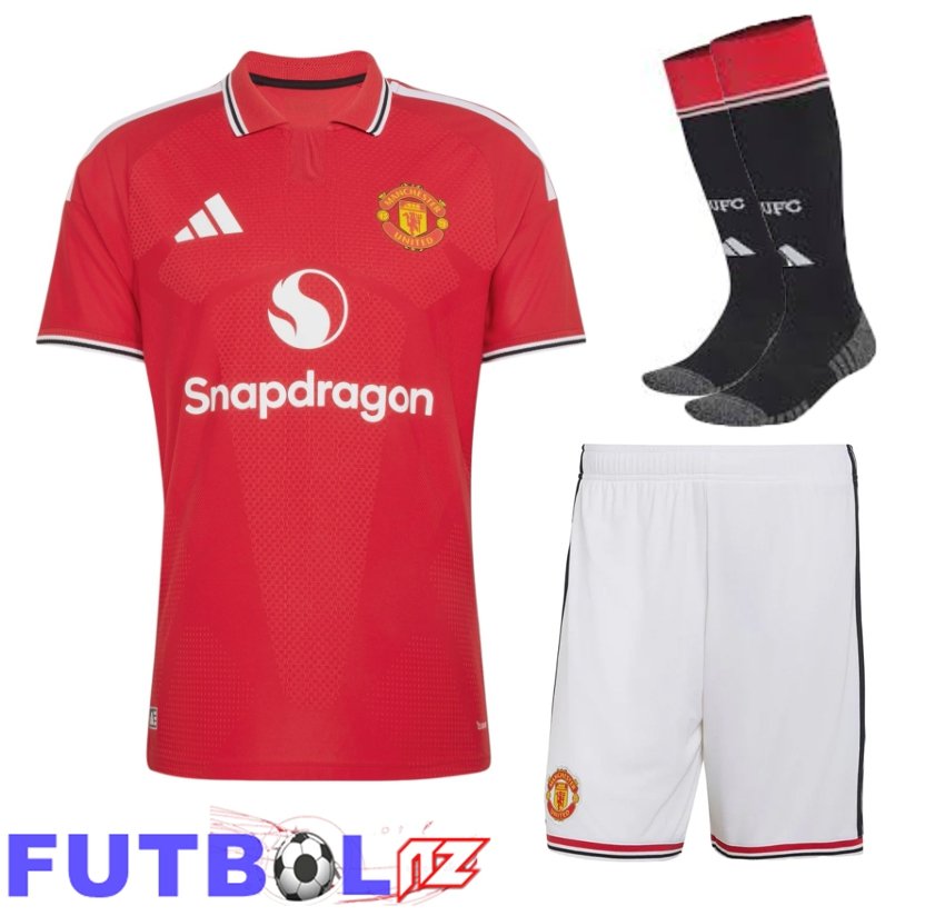 Camiseta Manchester United Primera (Cortos + Calcetines) 2026/2027