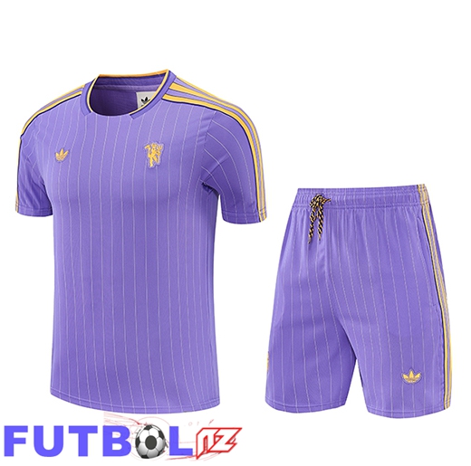 Training T-Shirt Manchester United Púrpura/Amarillo 2026/2027