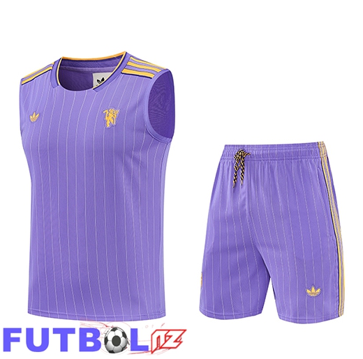 Chalecos De Futbols Manchester United Púrpura/Amarillo 2026/2027