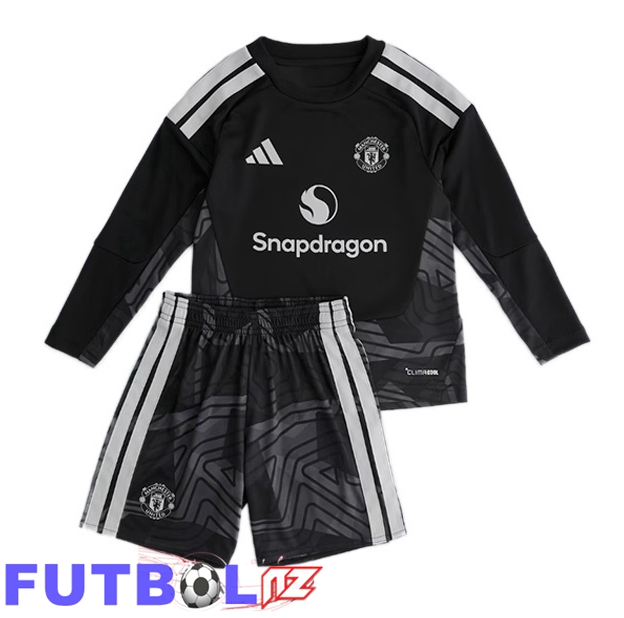 Camisetas De Futbol Manchester United Ninos Portero Manga Larga Negro 2026/2027