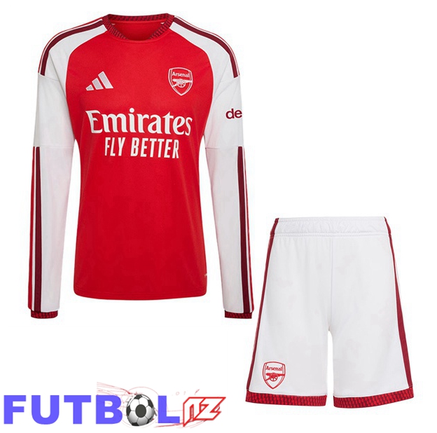 Camisetas De Futbol Arsenal Ninos Primera Manga Larga Rojo Blanco 2026/2027