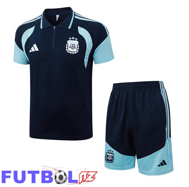 Camiseta Polo Argentina + Cortos Azul Real 2026/2027