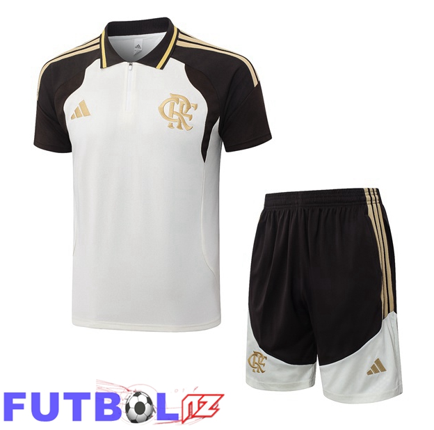 Camiseta Polo Flamengo + Cortos Blanco 2026/2027