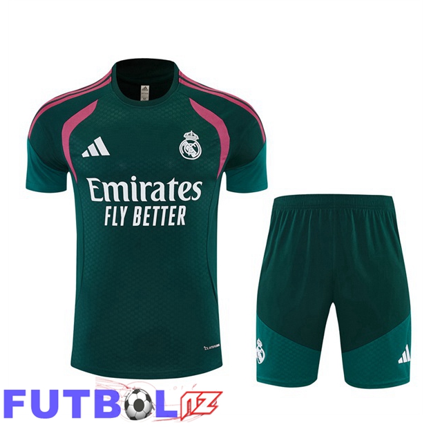 Camiseta Entrenamiento Real Madrid + Cortos Verde Azul 2026/2027