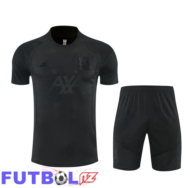 Camiseta Entrenamiento FC Liverpool + Cortos Negro 2026/2027