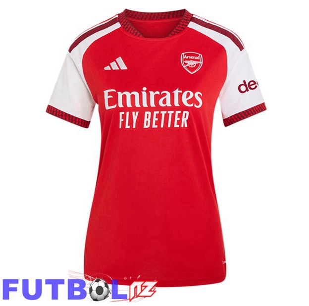 Camisetas De Futbol Arsenal Mujer Primera Rojo Blanco 2026/2027