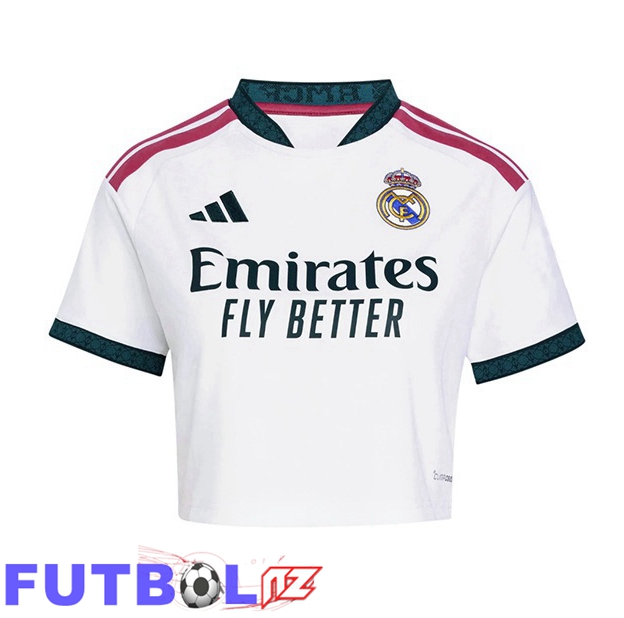 Camisetas De Futbol Real Madrid Court Mujer Primera Blanco 2026/2027