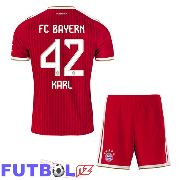 Camisetas De Futbol Bayern Munich (Karl 42) Ninos Primera Rojo 2026/2027