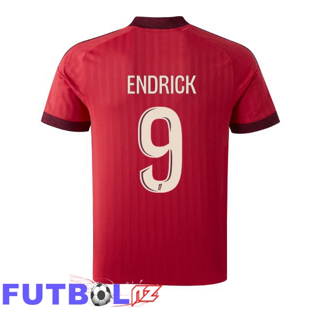 Camisetas De Futbol lyon OL (ENDRICK 9) Segunda Rojo 2026/2027