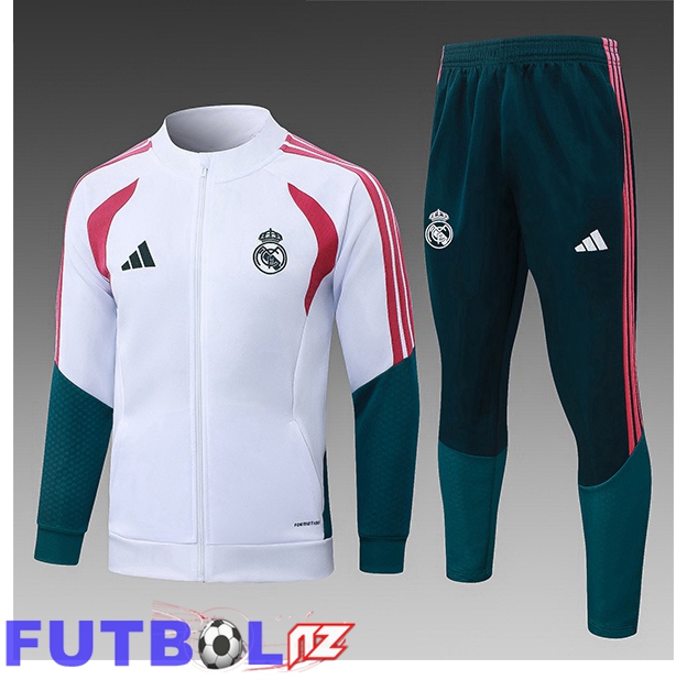Chandal Equipos De Futbol - Chaqueta Real Madrid Ninos Blanco 2026/2027