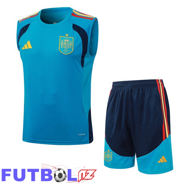 Chalecos De Futbol España + Cortos Azul 2026/2027