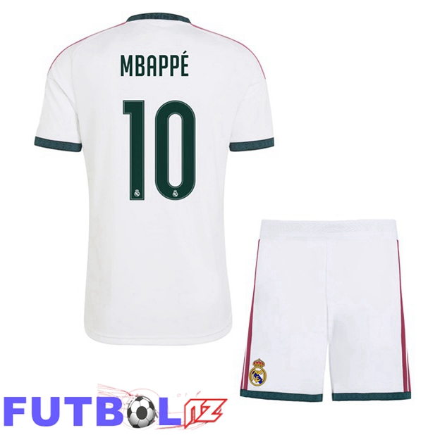 Camisetas De Futbol Real Madrid (Mbappé 10) Ninos Primera Blanco 2026/2027