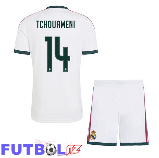 Camisetas De Futbol Real Madrid (Tchouameni 14) Ninos Primera Blanco 2026/2027