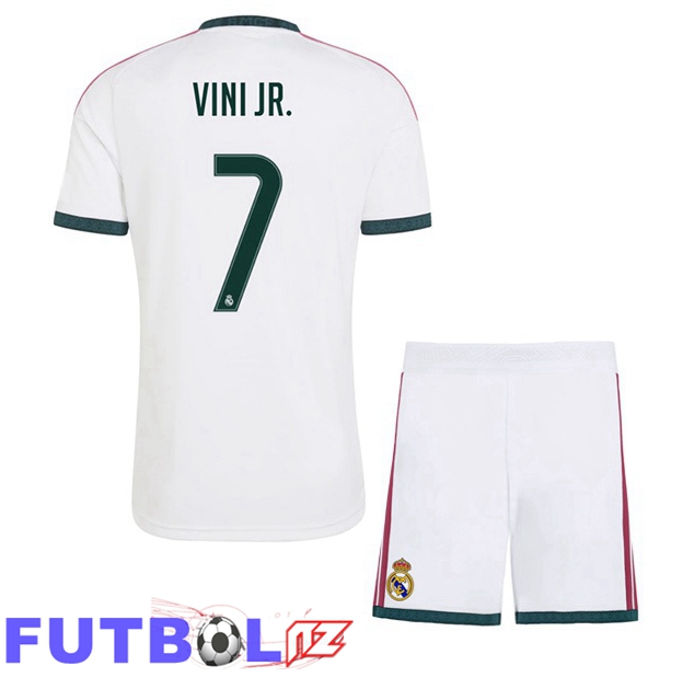 Camisetas De Futbol Real Madrid (Vini Jr. 7) Ninos Primera Blanco 2026/2027