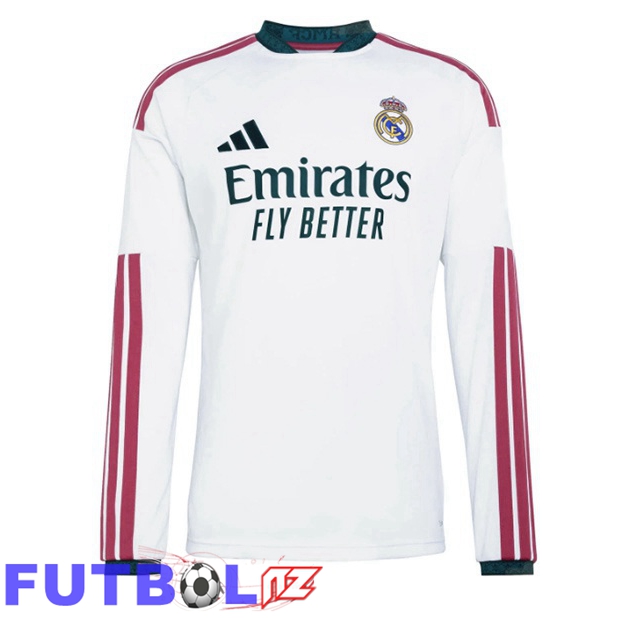 Camisetas De Futbol Real Madrid Primera Manga Larga Blanco 2026/2027