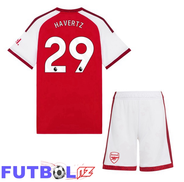 Camisetas De Futbol Arsenal (HAVERTZ 29) Ninos Primera Rojo Blanco 2026/2027