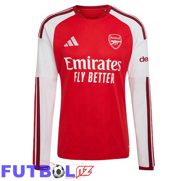 Camisetas De Futbol Arsenal Primera Manga Larga Rojo Blanco 2026/2027
