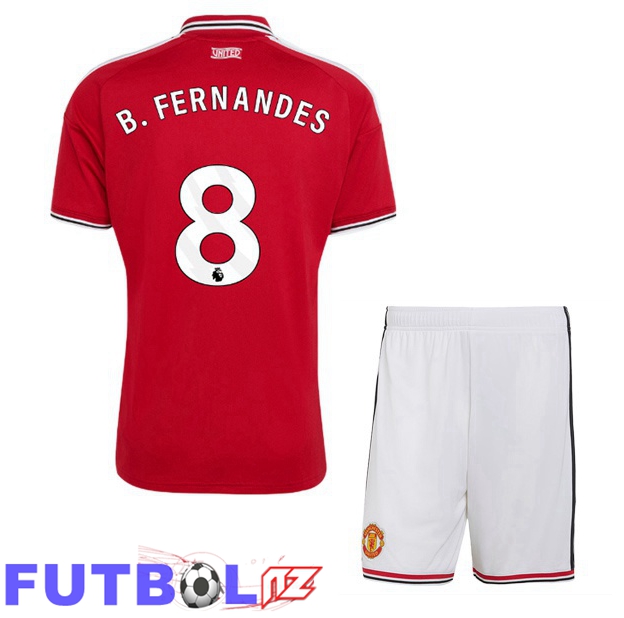 Camisetas De Futbol Manchester United (B. FERNANDES 8) Ninos Primera Rojo 2026/2027