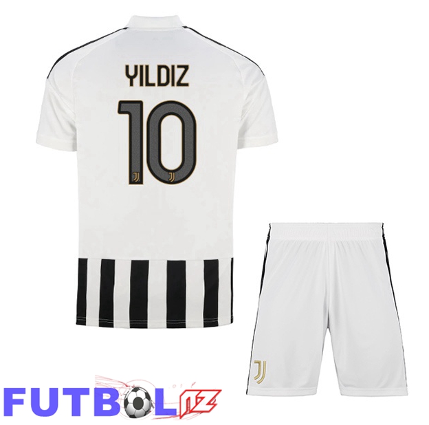 Camisetas De Futbol Juventus (YILDIZ 10) Ninos Primera Negro Blanco 2026/2027
