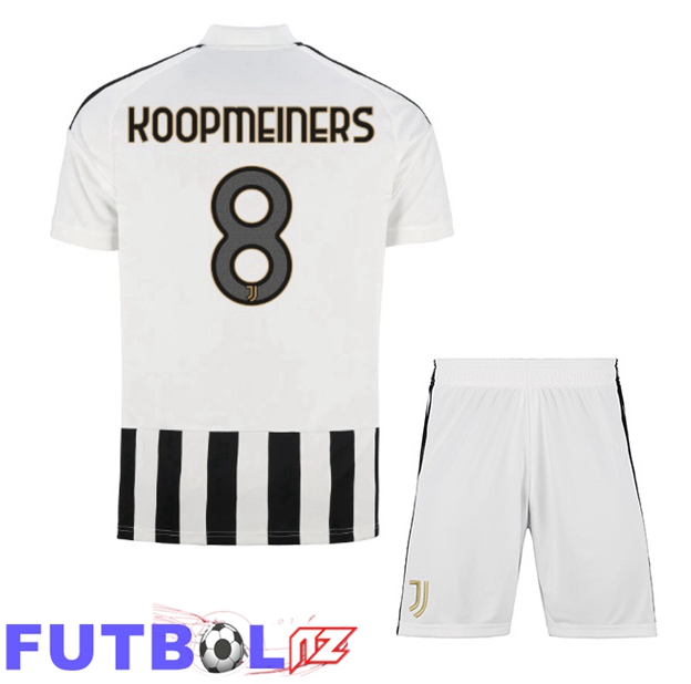 Camisetas De Futbol Juventus (KOOPMEINERS 8) Ninos Primera Negro Blanco 2026/2027