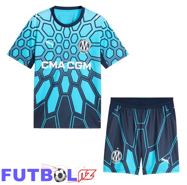 Camisetas De Futbol Marsella OM Ninos Portero Azul 2026/2027