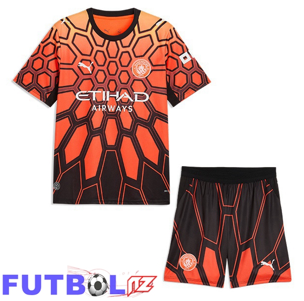 Camisetas De Futbol Manchester City Ninos Portero Naranja 2026/2027