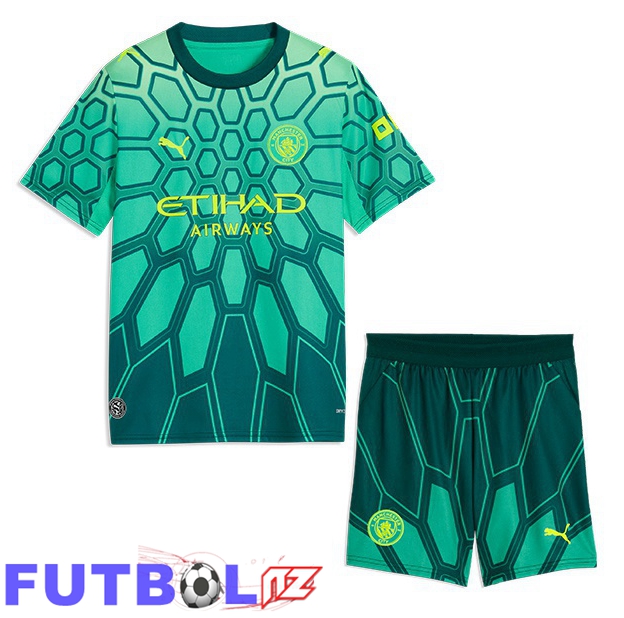 Camisetas De Futbol Manchester City Ninos Portero Verde 2026/2027