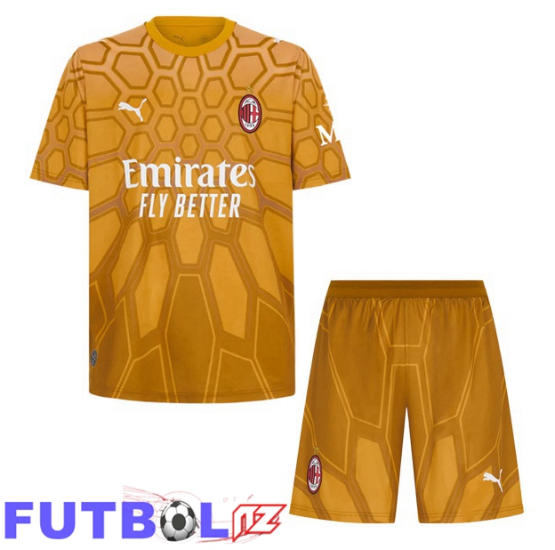 Camisetas De Futbol AC Milan Ninos Portero Amarillo 2026/2027