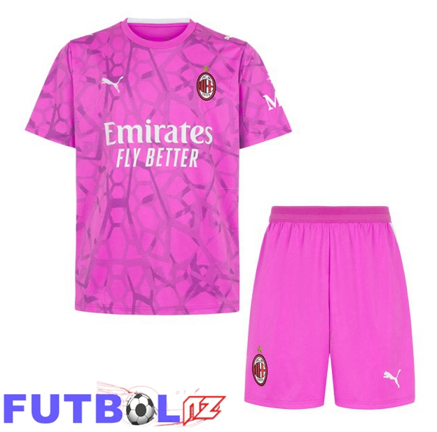 Camisetas De Futbol AC Milan Ninos Portero Rosado 2026/2027