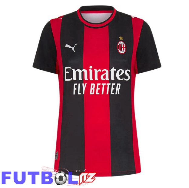Camisetas De Futbol AC Milan Mujer Primera Rojo Negro 2026/2027
