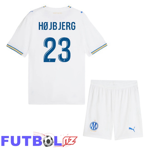 Camisetas De Futbol Marsella OM (Højbjerg 23) Ninos Primera Blanco 2026/2027