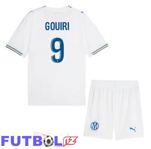 Camisetas De Futbol Marsella OM (Gouiri 9) Ninos Primera Blanco 2026/2027