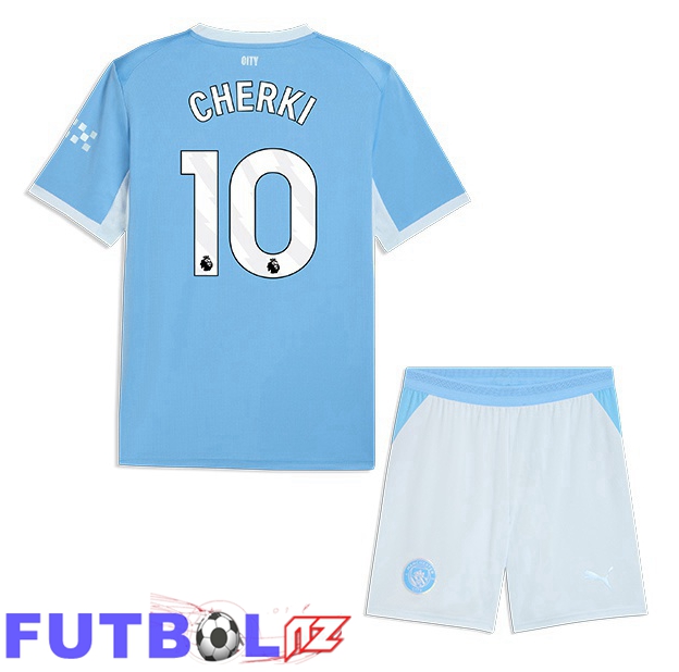 Camisetas De Futbol Manchester City (Rayan Cherki 10) Ninos Primera Azul 2026/2027