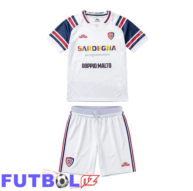 Camisetas De Futbol Cagliari Calcio Ninos Segunda Blanco 2026/2027