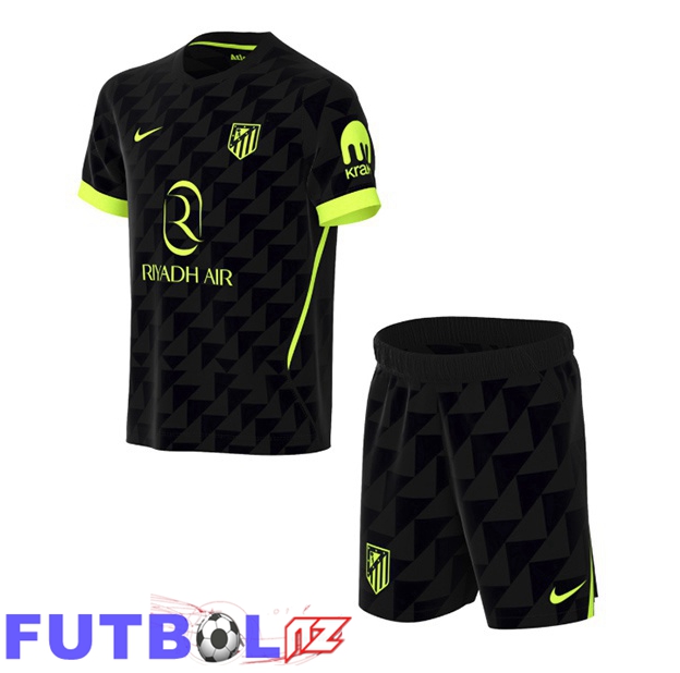 Camisetas De Futbol Atletico Madrid Ninos Segunda Negro 2026/2027