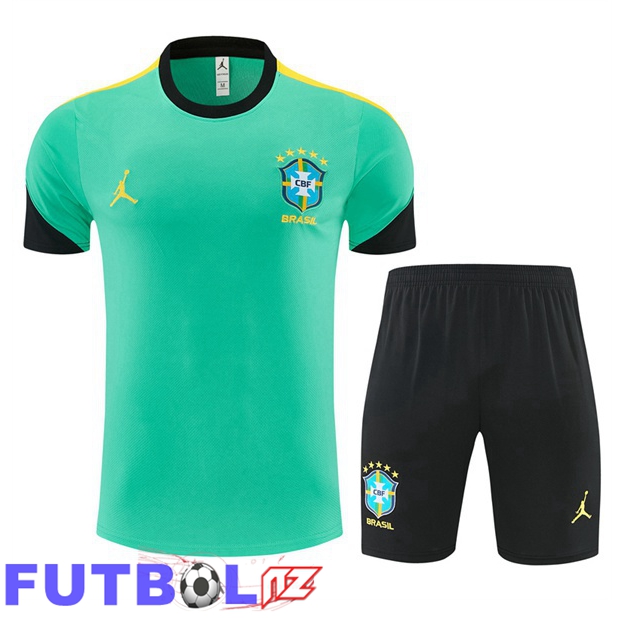 Camiseta Entrenamiento Brasil + Cortos Verde 2026/2027