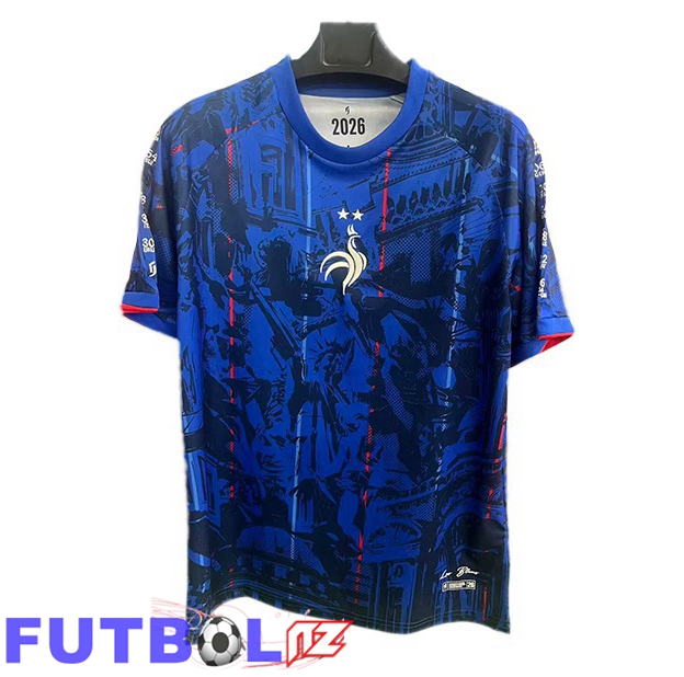 Camisetas De Futbol Francia Edición Especial Azul Copa del Mundo 2026