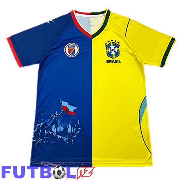 Camisetas De Futbol Brasil Edición Especial Amarillo Azul Copa del Mundo 2026
