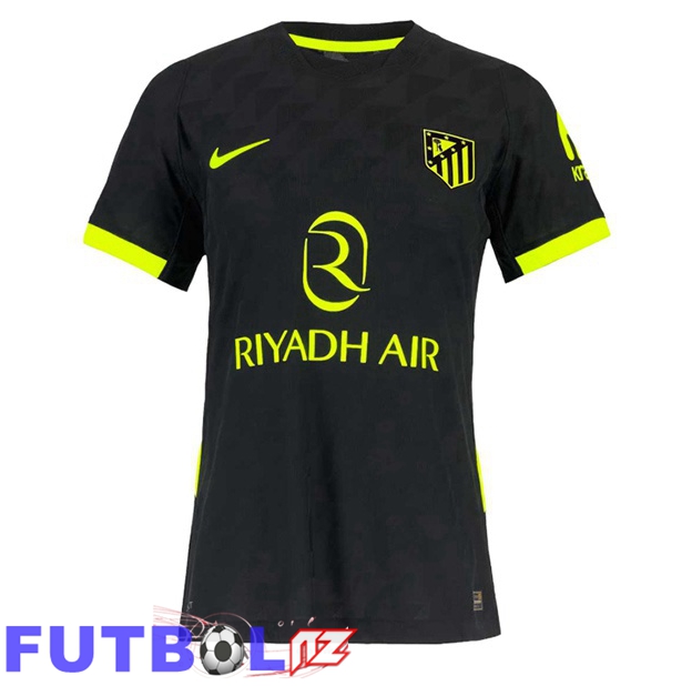 Camisetas De Futbol Atletico Madrid Mujer Segunda Negro 2026/2027