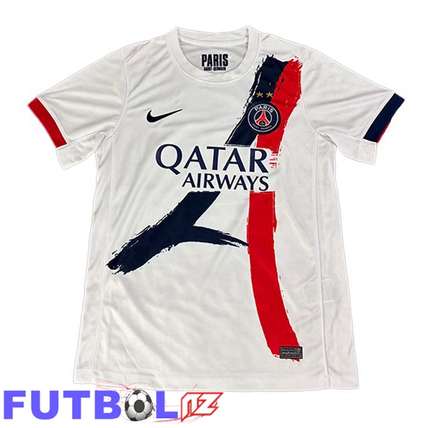 2 Estrellas Camisetas De Futbol Paris PSG Segunda Blanco 2025/2026