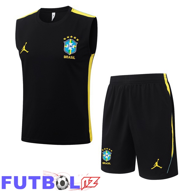Chalecos De Futbol Brasil + Cortos Negro 2026/2027