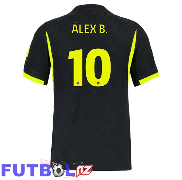 Camisetas De Futbol Atletico Madrid (ÁLEX B.10) Segunda Negro 2026/2027