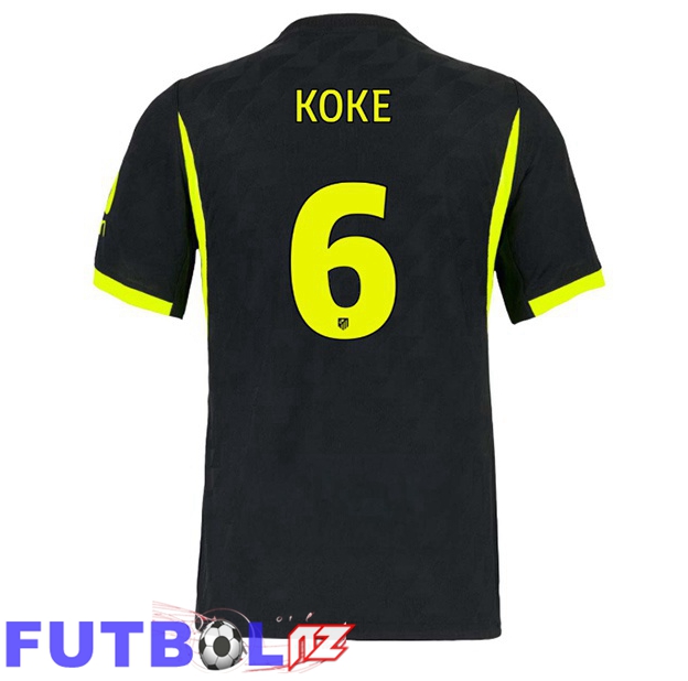 Camisetas De Futbol Atletico Madrid (KOKE 6) Segunda Negro 2026/2027