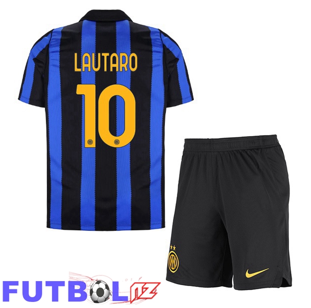 Camisetas De Futbol Inter Milan (LAUTARO 10) Ninos Primera Azul Negro 2026/2027
