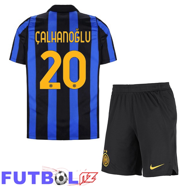 Camisetas De Futbol Inter Milan (ÇALHANOĞLU 20) Ninos Primera Azul Negro 2026/2027