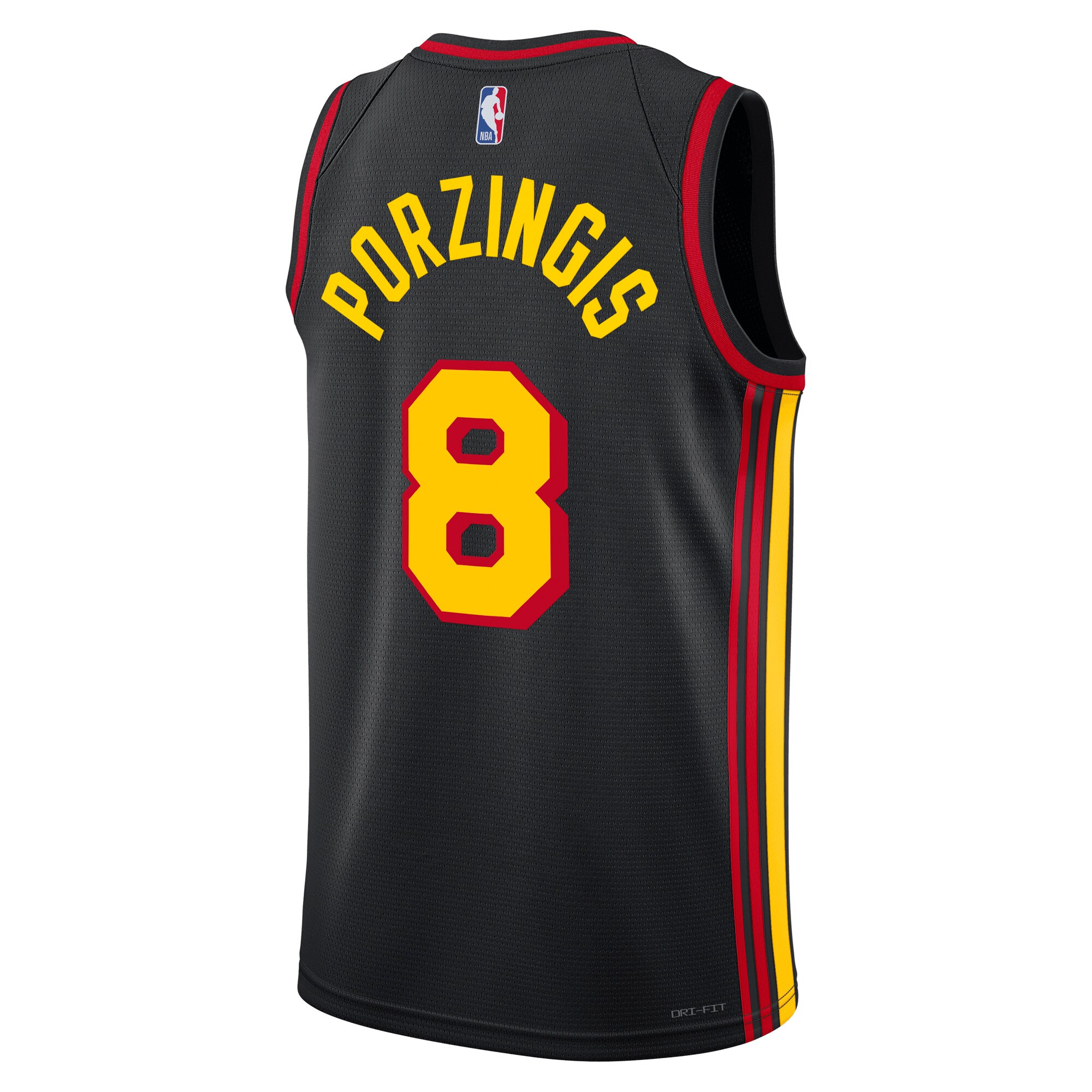 Camiseta Atlanta Hawks Jordan Brand Statement Edition Swingman - Nera - Kristaps Porzingis - Unisex