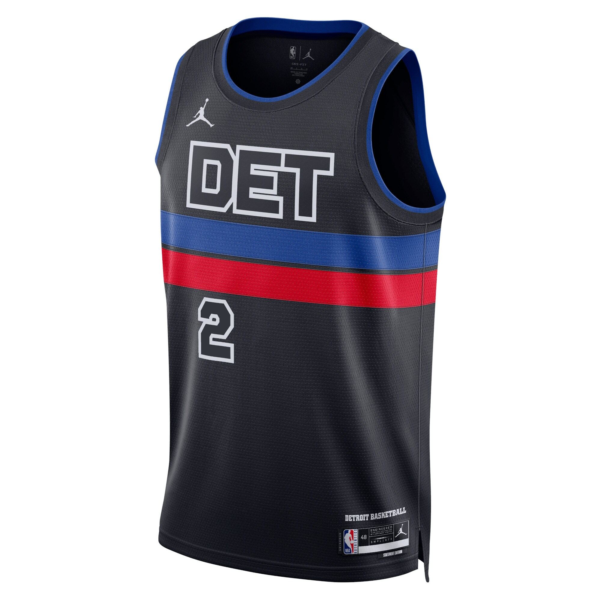 Camiseta Detroit Pistons Jordan Statement Edition Swingman - Azul - Cade Cunningham - Unisex